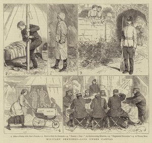 Militære skitser, Livet under lærred af Alfred Chantrey Corbould